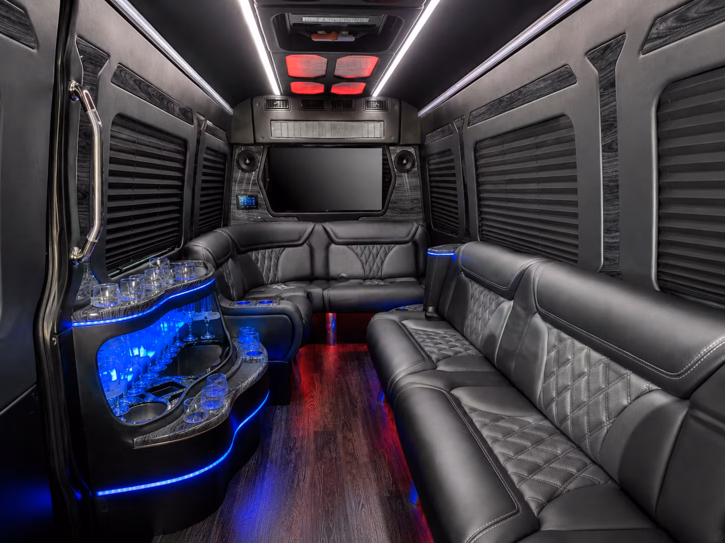 dallas 30 passenger party bus inside