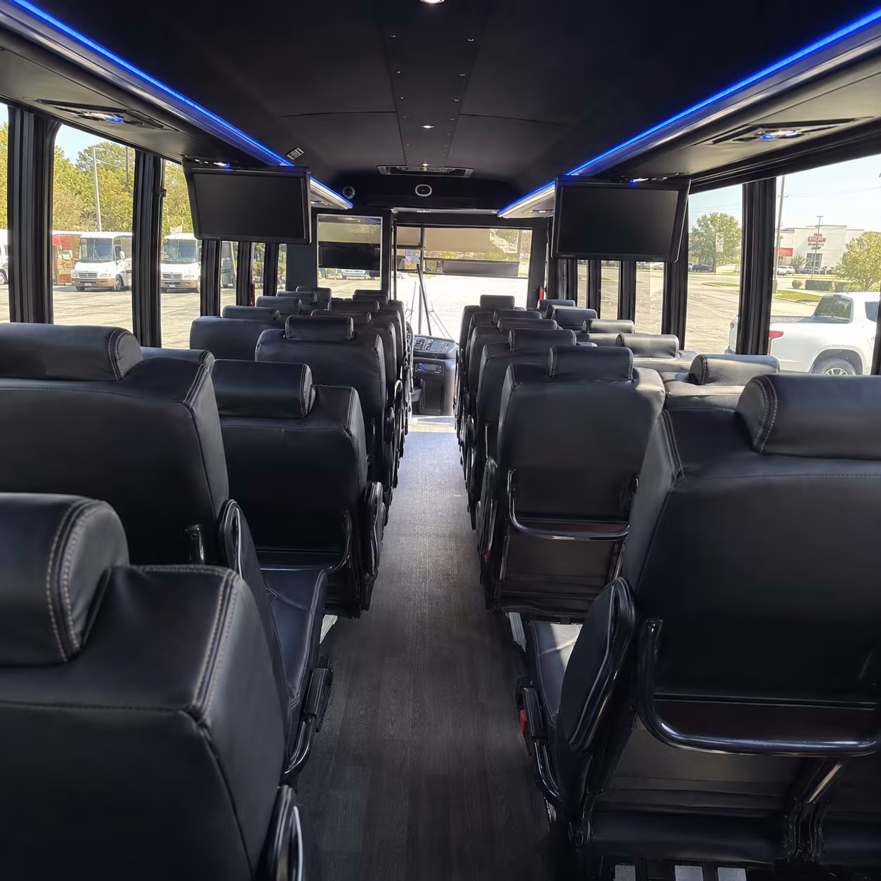 dallas sporting event transportation onboard seating